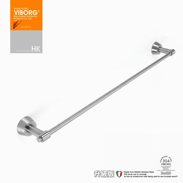 

VIBORG SUS304 Stainless Steel Bathroom Towel Bar Single Towel Bar Towel Rail Holder Hanger, brushed
