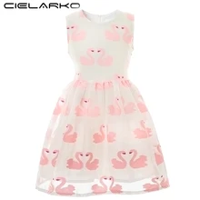 Cielarko/Платье с принтом для девочек; Летние Детские платья розового цвета с клубничкой; хлопковое пляжное платье принцессы для малышей; модная детская повседневная одежда