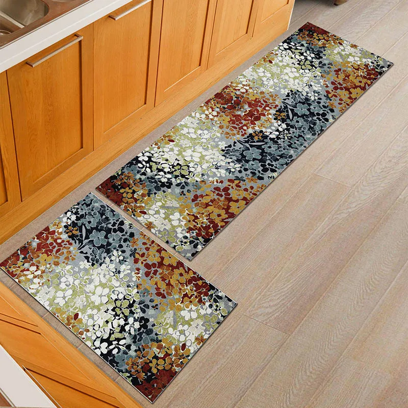 Противоскользящий пылезащитный коврик для кухни с цветами, прикроватный коврик для гостиной, для спортзала, для столовой, татами, коврики для молитв - Цвет: M