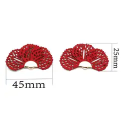 Модный дизайн мульти-крашеный цветок лист полиэфирной ткани подвески в форме кисточек для DIY Изготовление сережек поиска