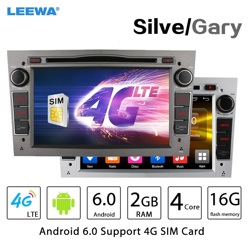 

LEEWA 7" Android 6.0 (64bit) DDR3 2G/4G LTE Quad Core Car DVD GPS Radio Head Unit For Opel Combo/Utility/Vivaro/Meriva/Zafira
