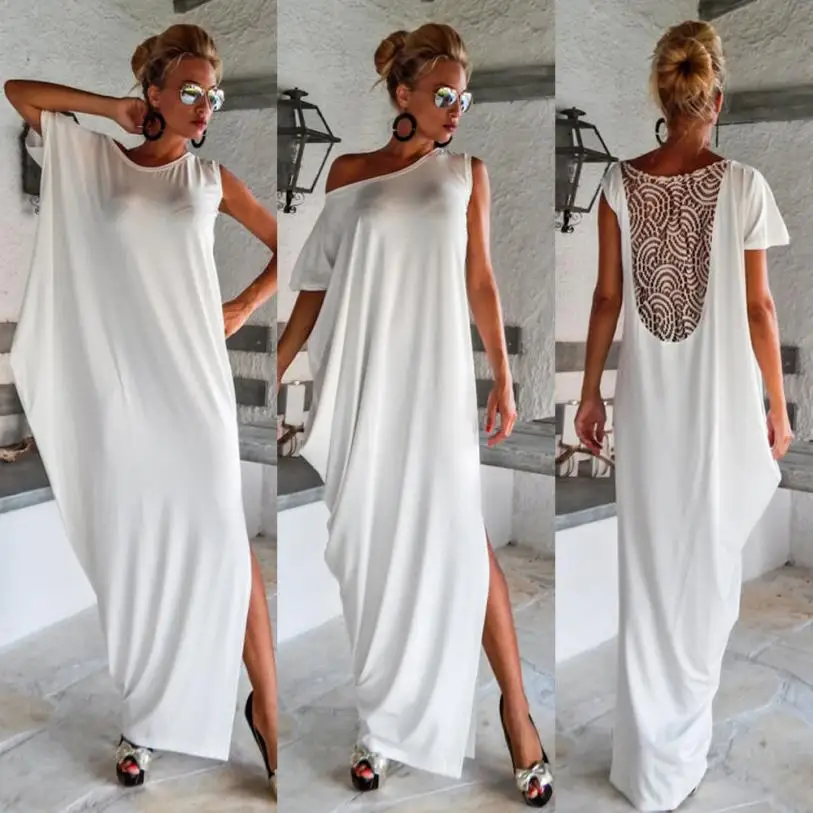 

KANCOOLD dress high quality Fashion Women's Backless Splice Lace Asymmetrical Evening Floor-Length Maxi dress women 2018MA27