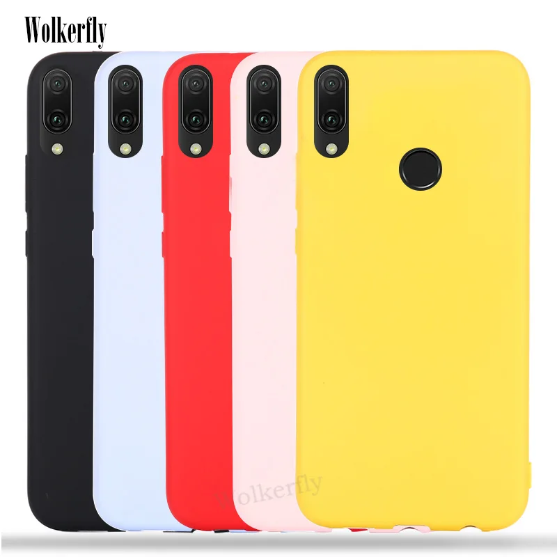 

Silicone Case For Huawei Y6 Y7 pro 2019 Matte Soft TPU Case For Huawei Y7 Prime 2019 Candy Color Back Cover for huawei Y 6 Y 7