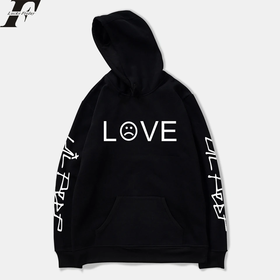 Весенние мужские толстовки LUCKYFRIDAYF 2018 R.I.P Lil Peep Rapper в стиле хип хоп с капюшоном Harajuku