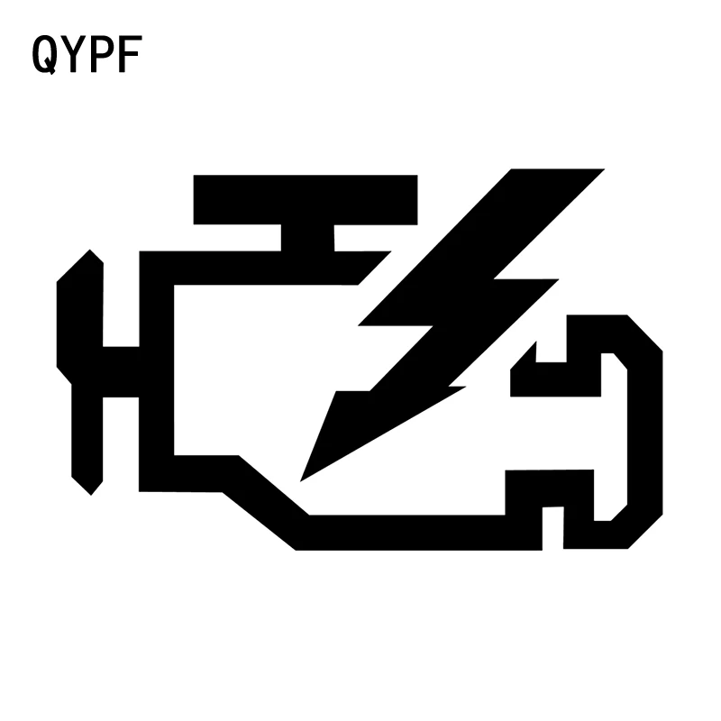QYPF 15.4CM9.7CM Warning Mark lightning Danger Graphic Car Sticker Black/Silver Vinyl Decoration S9-2346 | Автомобили и мотоциклы