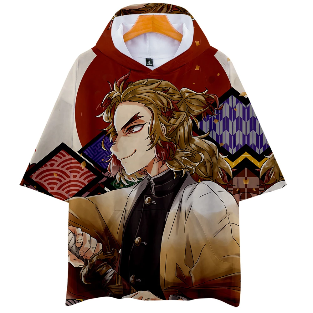 Demon Slayer: Kimetsu no Yaiba 3D толстовки Новая повседневная футболка с короткими рукавами