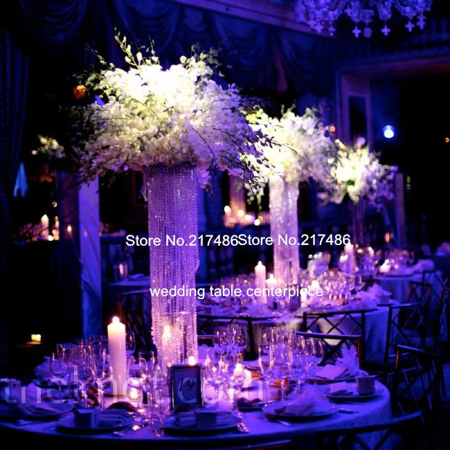 Hot Selling Spiral Hanging Crystal Table Centerpieces For Wedding