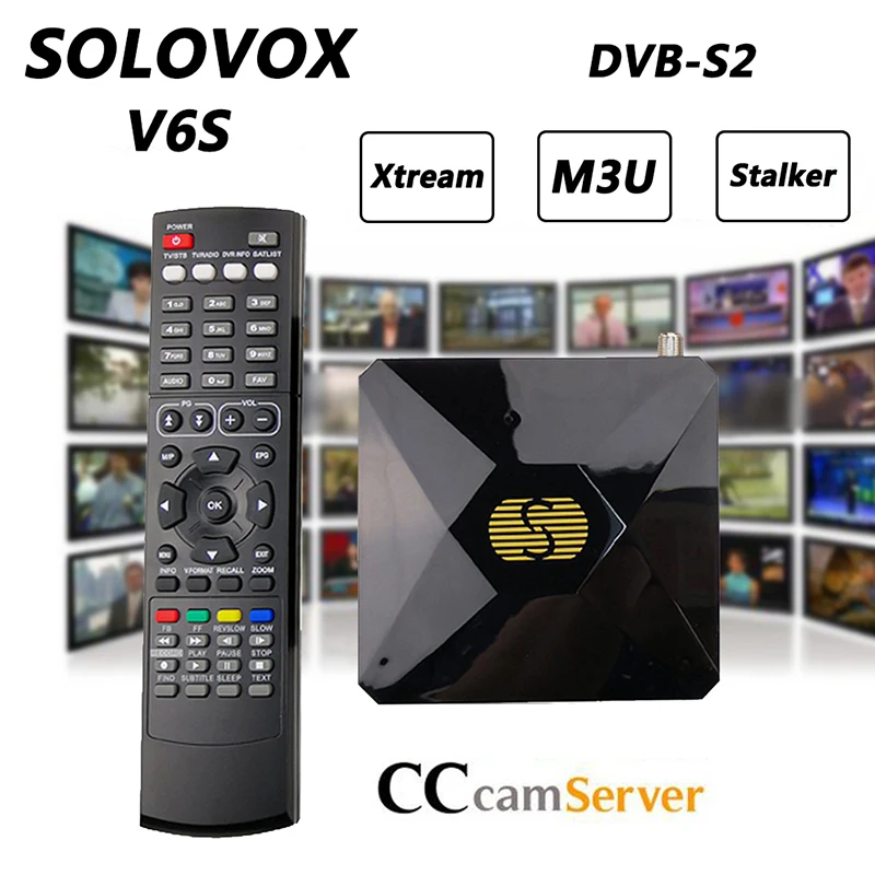 

SOLOVOX S V6S Satellite TV Receiver Home Theater HD Support M3U CCCAM IPVT smart TV Xtream For Spain Portugal France UK USA Arab