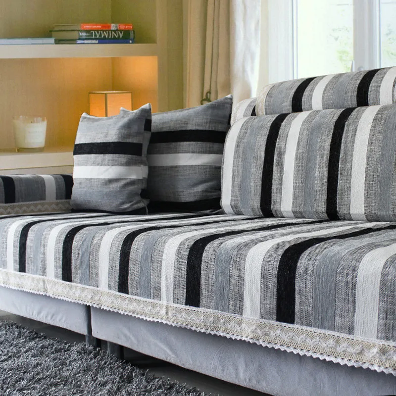 

Brand Solid Color Sofa Covers Pads Corner Sofa Towel Protector L Shape Slipcover Couch Home Decorations for Living Room S-44