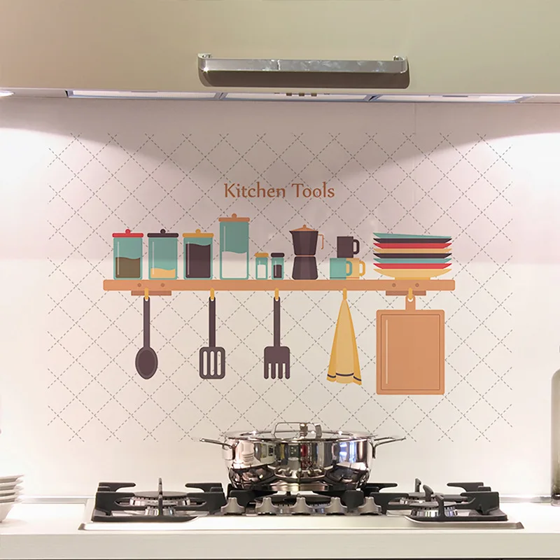 

Fooe Tools Quote aluminum Simple Europe Style Home Paste Wall Sticker DIY Waterproof Oil-proof Tile For Bathroom Kitchen Sticker