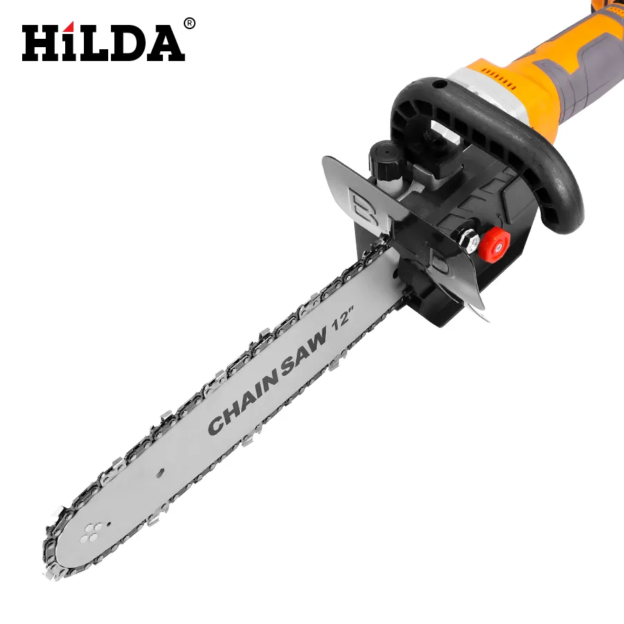 HILDA – adaptateur de scie à chaîne électrique, support convertisseur, ensemble de bricolage pour meuleuse d'angle, outil de travail du bois 11.5 pouces/12 pouces