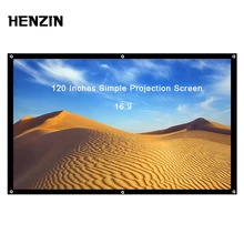 120 inch 16:9 Portable Projector Screen Foldable Projection Screen Front & Rear For Home Theater & Outdoor Screen for Projector