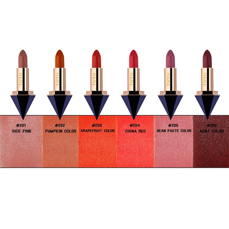 Пачка бархат помады длительные Сексуальная Shimmer Водонепроницаемый Nude Lip Stick