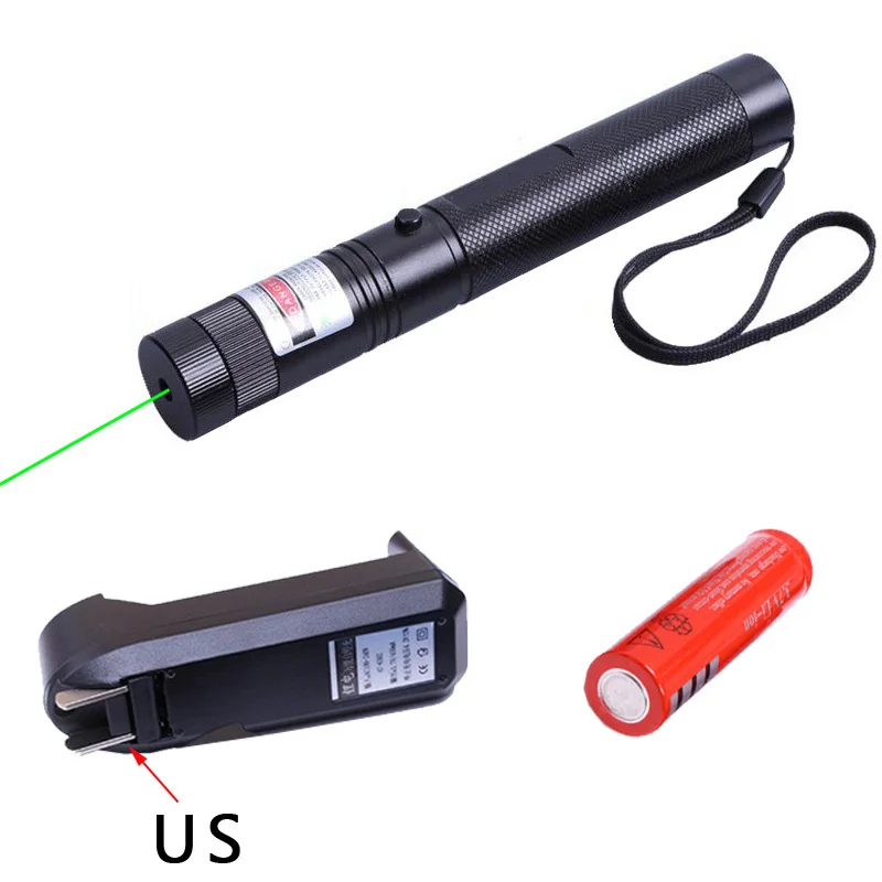Hunting Laser Bore Sighter Green Laser Pointer Sight Powerful 532nm Long Distance Rifle Scope Lasers Fixed Focus With Star Cap for Outdoor RL3-0019-2 US