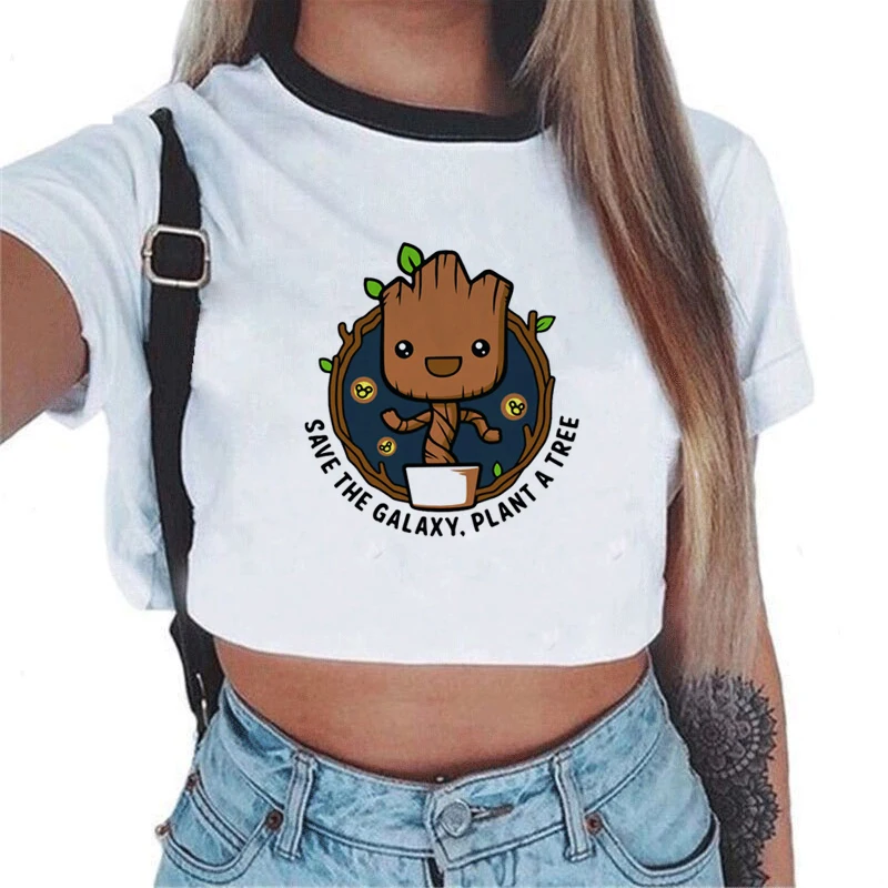 Dámské Crop Top tričko GROOT