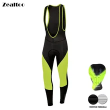 Zealtoo зимний теплый флисовый велосипедный длинный комбинезон для велоспорта, гелевая подкладка, велосипедный нагрудник, колготки Mtb для мужчин, culote ciclismo hombre gel invierno