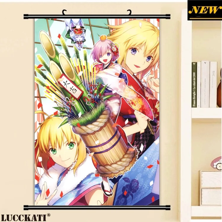 40X60 см Fate grand order Fate/go Fgo Сексуальная лоли калочка мультфильм аниме Искусство Настенная картина плакат прокрутка Ткань Холст Живопись - Цвет: W