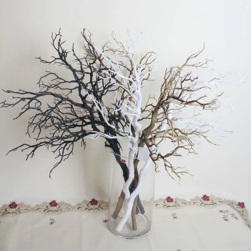 3pcs 94cm Long Artificial Black White Tree branches Plastic Dried Tree