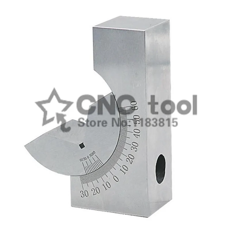 Precision Gauge 0 to 60 Degree Angle V Block for Milling Grinding 75x25x36mm 