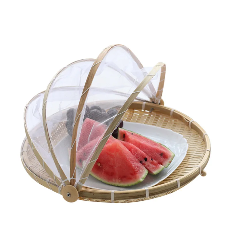 

Traditional Handmade Bamboo Dishes Eco-friendly Food Container Confectionery Cake Dish Dining Table Decorative Tray Fruit Bowl