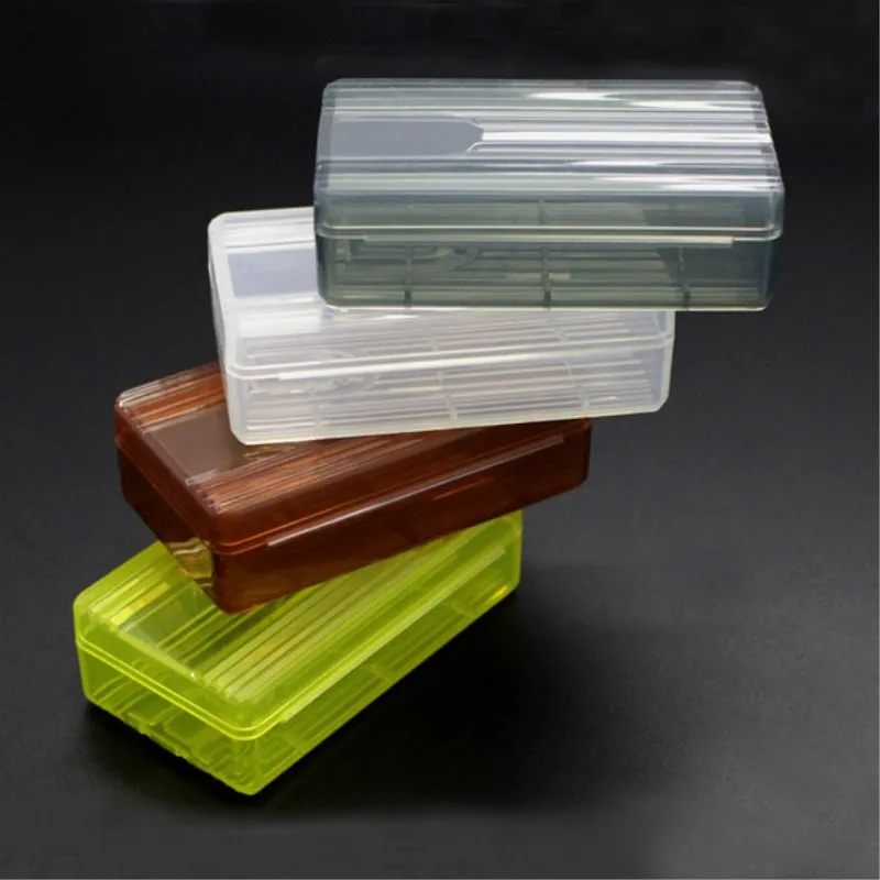 

2Pcs 18650 Battery Storage Boxes Case Storage Holder Battery Cover for 2*18650/4*RCR123/4*16340 Battery Box Color Random
