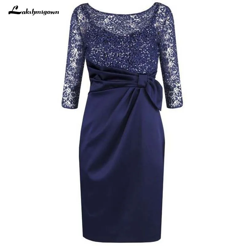 Lakshmigown Dark Navy 3/4 Lange Mouwen Moeder van de Bruid Jurk met Kant Plus Size Moeder Jurken Moeder Jurken Voor bruiloft Lakshmigown Dark Navy 3/4 Lange Mouwen Moeder van de Bruid Jurk met Kant Plus Size Moeder Jurken Moeder Jurken Voor bruiloft