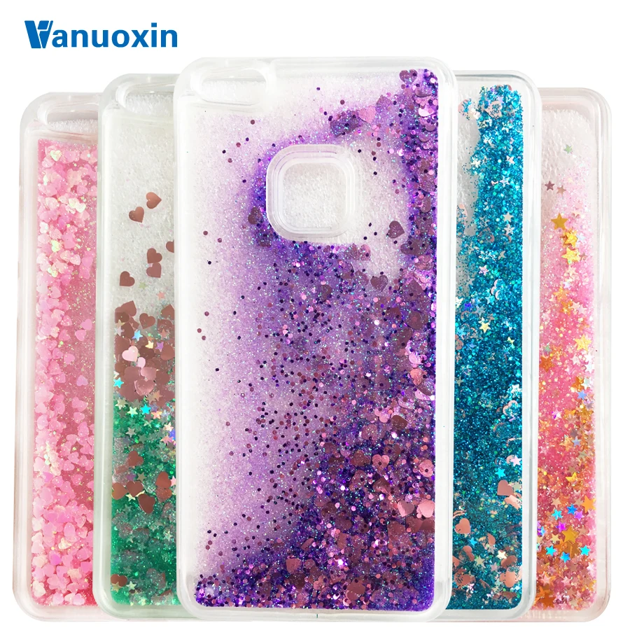 

P10 lite Liquid case on for coque Huawei p10 lite case cover For huawei p10 lite cover case Glitter Dynamic Soft TPU phone cases