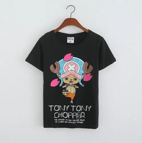 Cool ONE PIECE Cos T shirt Chopper font b Anime b font Short Sleeve Summer Cotton