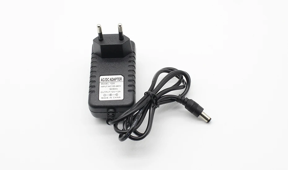 1 шт. 12V2A AC 100 V-240 адаптер конвертер DC 12V 2A 2000mA Питание ЕС Штекер 5,5 мм x 2,1-2,5 мм для Светодиодный CCTV