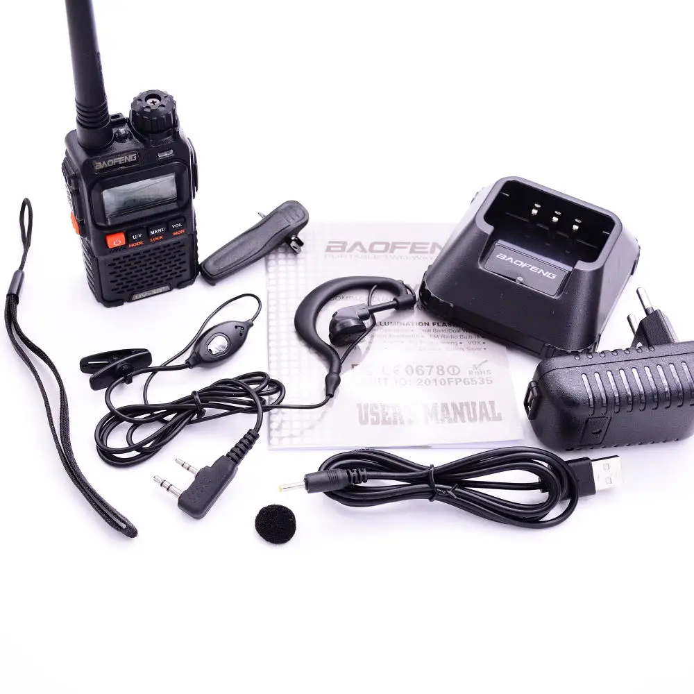 BAOFENG UV 3R + Plus Walkie Talkie CTCSS Двухдиапазонная частота двухсторонняя рация Любительская