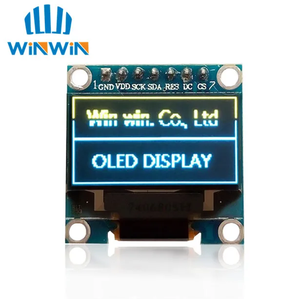 Free Shipping 10pcs 0.96"yellow blue OLED module New