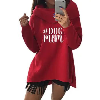 

2018 New Fashion DOG Mom Print Tops Hoodies Women Sweatshirts Kawaii Pattern Casual Thick Funny Plus Size And For