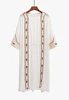TingYiLi Black White Kimono Cardigan Women Embroidery Long Cardigan Summer Beach Chiffon Maxi Cardigan Female 4