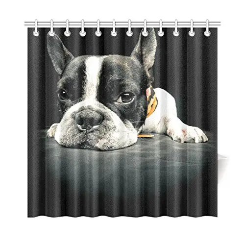 Cute French Bulldog Bathroom Accessories, Shower Curtain ...