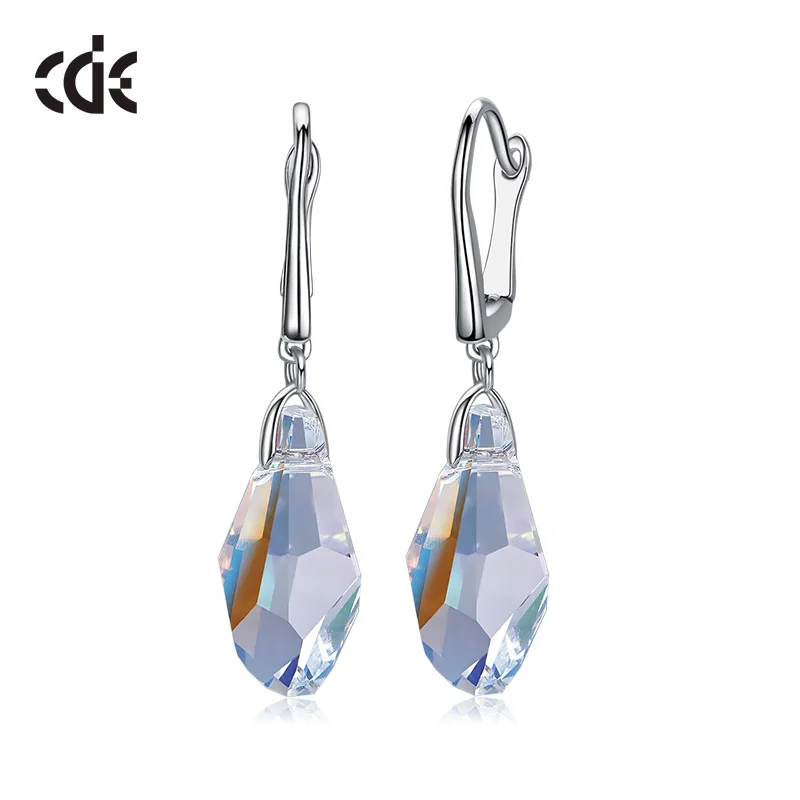 CDE Crystals from Swarovski 925 Sterling Silver Dangle Earrings Women Luxury Fashion Jewelry Water Drop Rhinestone Sexy Gift CDE Crystals from Swarovski 925 Sterling Silver Dangle Earrings Women Luxury Fashion Jewelry Water Drop Rhinestone Sexy Gift
