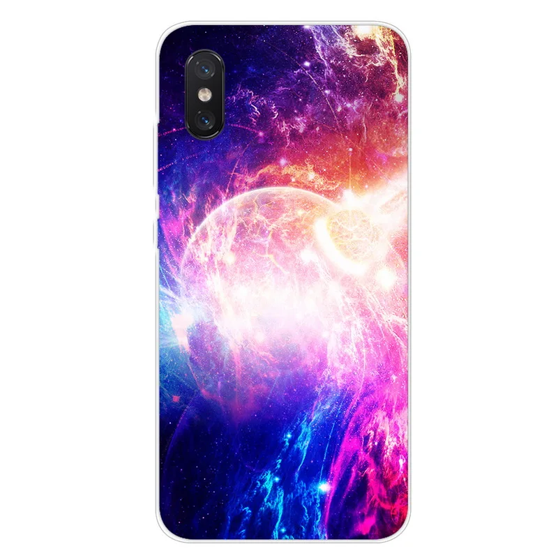 Силиконовый чехол для Xiaomi Mi 8 Pro мягкая задняя крышка с художественным принтом 8Pro