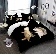 Cute Animal Groundhog With Hedgehog Bedding Set Kids Cartoon Duvet Cover Set Child Bedroom Bedclothes US/AU/RU Bed Cover 3Pcs Cute Animal Groundhog With Hedgehog Bedding Set Kids Cartoon Duvet Cover Set Child Bedroom Bedclothes US/AU/RU Bed Cover 3Pcs