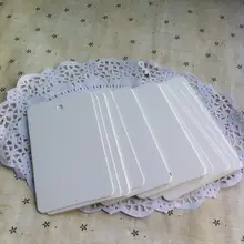 10*6 см белый картон чистая Крафт-Бумага бирки Ювелирные изделия ценники подарочные карты бирки с пеньковой веревкой 200 шт./партия