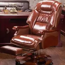 Кожаное кресло для домашнего использования. Офисное кресло. Массажное кресло можно откидывать. 21