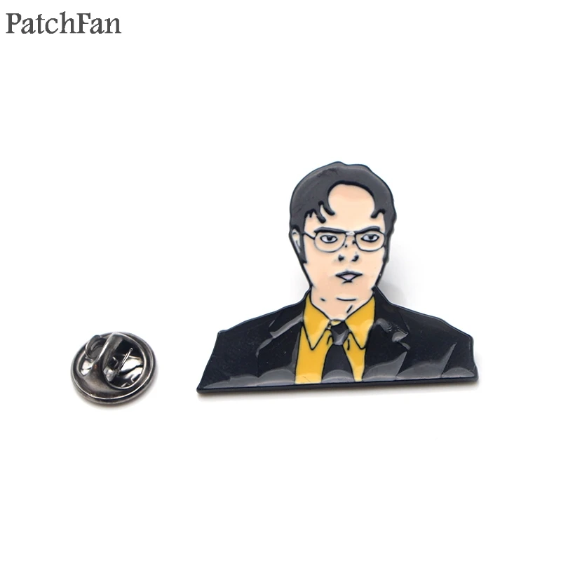 Patchfan управления вдохновил Дуайт Шрут цинка шпильки рюкзак одежда броши для