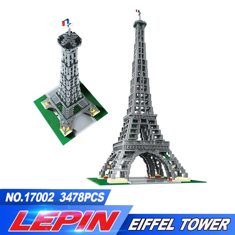 

New LEPIN 17002 3478pcs IN STOCK Free Shipping The Eiffel Tower Model Building Kits Brick Toys Compatible legoed