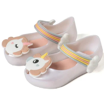 

Lovely Unicorn 2019 New Girls Shoes Jelly Sandals Girl Non-slip Kids Sandals Toddler Sandals High Quality