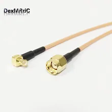RF армированным пластиком SMA штекер переключатель штекер mcx правый угол помощью соединительного кабеля RG316 15 см по оптовой цене быстрая