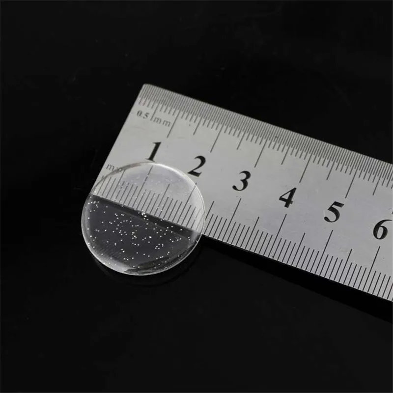 25mm Round 3D Transparent / Glitter Silver Epoxy Adhesive Circles Bottle Cap Stickers Bottle Caps DIY Craft Supplies 24pcs