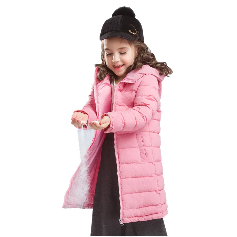

Kids Jacket Winter Girls Hooded Slim Down Cotton Long Outerwear Casual 4-9 Years Fashion Korean Autumn Clothes Boys Coat 2019