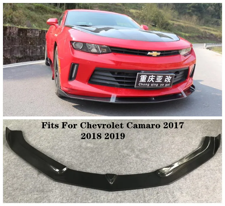 

High Quality Carbon fiber Car Front +Rear Bumper Lip Spoiler Diffuser Cover Fits For Chevrolet Camaro 2017 2018 2019