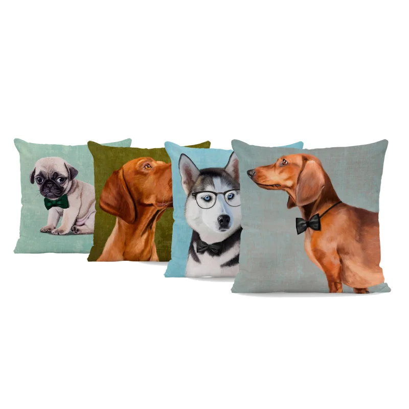 

Cute Dog Hug Pillows Goldendoodle Doberman Dog Basset Hound Schnauzer Beagle Bull Terrier Cushion 43Cm Decorative Room Pillow