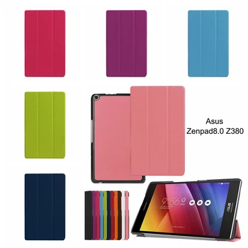 

Luxury PU Leather Folding Smart Cover Case for Asus Zenpad 8.0'' Z380 Z380C Z380KL Tablet Bag Protective Ultra Slim Stand Case