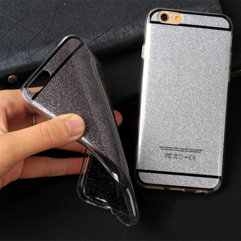 Для Apple iphone 6 s 5 5S Plus Case Bling Светя блеск Алмазный Симпатичные Цвета ТПУ Телефон