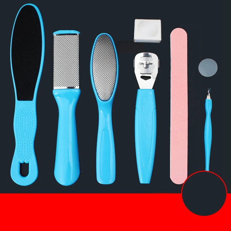 

8Pieces Set Professional Pedicure Tool Exfoliation Prevent Dead Skin Manicure Suit For Foot Care With Skin Care Bag